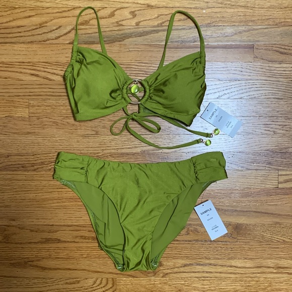 Sunshine 79 swimsuit - sweetheart bralette bikini set olive green bathing suit - Picture 1 of 13